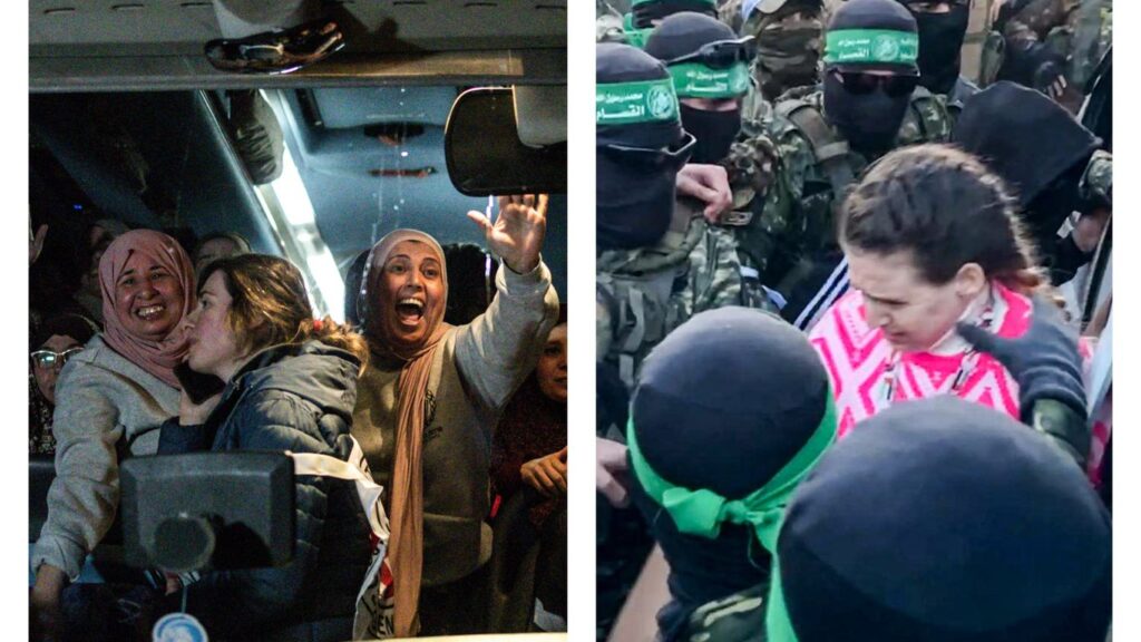 In photos: First Israeli hostages and Palestinian prisoners released after historic ceasefire