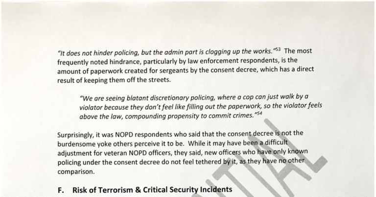 Read the Report on Security in New Orleans