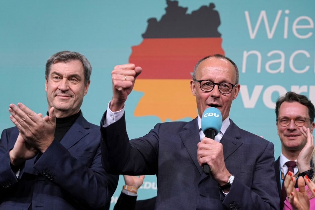 Conservatives projected to win German election in ‘last chance’ to fight off rising far-right