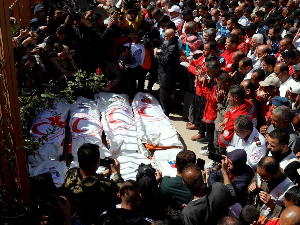 Rescue workers Israel killed found in mass grave in Gaza: What to know | Israel-Palestine conflict Rescue workers Israel killed found in mass grave in Gaza: What to know | Israel-Palestine conflict