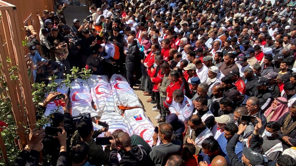 Father demands protection after Gaza aid workers’ deaths | World News