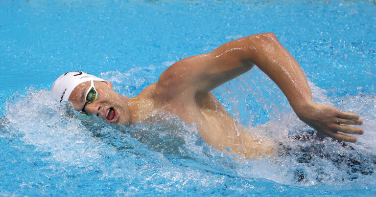 James Guy wins 400m freestyle title with gutsy swim